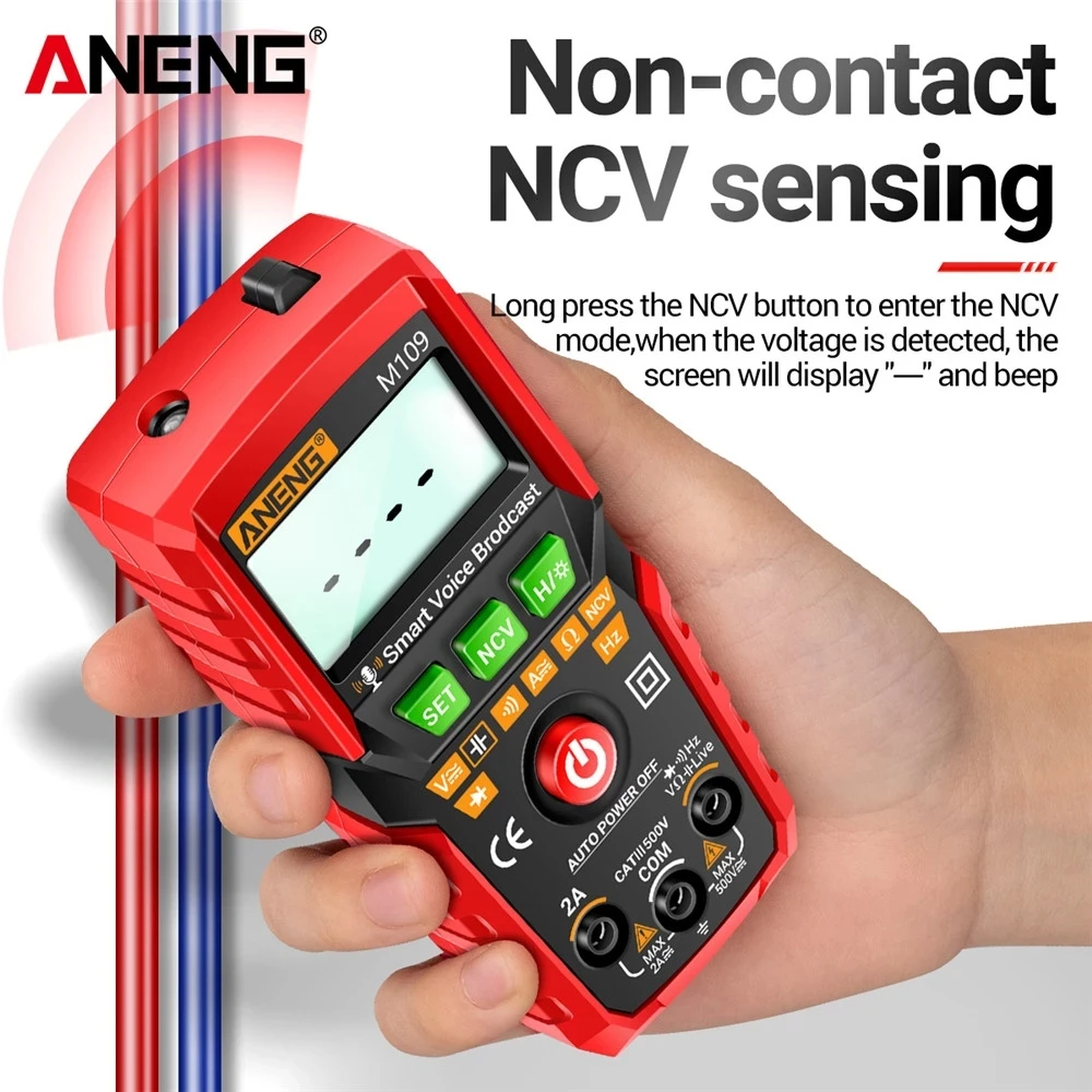 Цифровой мультиметр ANENG M109, 4000 отсчетов, тестер напряжения и тока переменного/постоянного тока, электрический инструмент для голосового вещ... 
Цифровой мультиметр ANENG M109, 4000 отсчетов, тестер напряжения и тока переменного/постоянного тока, электрический инструмент для голосового вещ...