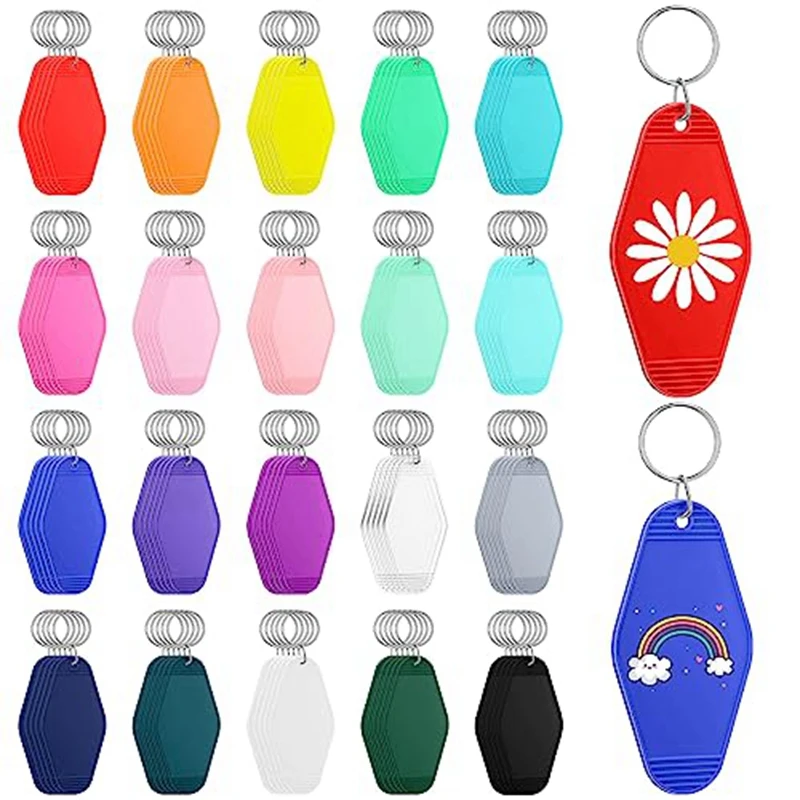 100 Pcs ABS Blank Hotel Motel Keychain Plastic Sublimation Blank Keychains Bulk 20 Colors
100 Pcs ABS Blank Hotel Motel Keychain Plastic Sublimation Blank Keychains Bulk 20 Colors