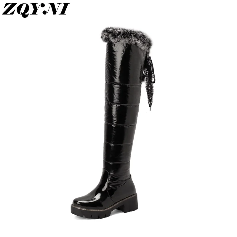 ZQYNI-Classic slip-on warm shoes women's over-the-knee boots PU waterproof + wedge casual shoes winter snow boots
ZQYNI-Classic slip-on warm shoes women's over-the-knee boots PU waterproof + wedge casual shoes winter snow boots