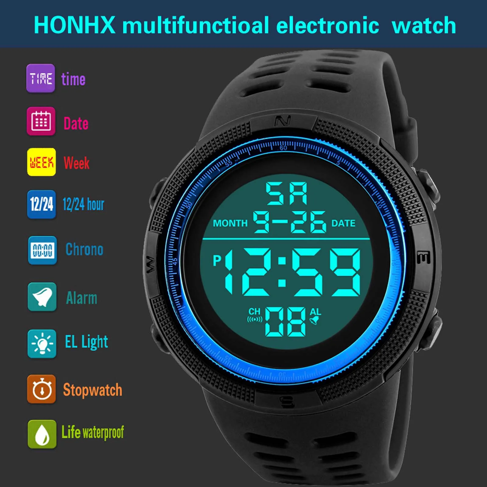 Men's Clock Sport Digital Led Wrist Watch Luxury Men Digital Outdoor Sports Men Electronic Watch Clock Reloj Hombre
Men's Clock Sport Digital Led Wrist Watch Luxury Men Digital Outdoor Sports Men Electronic Watch Clock Reloj Hombre