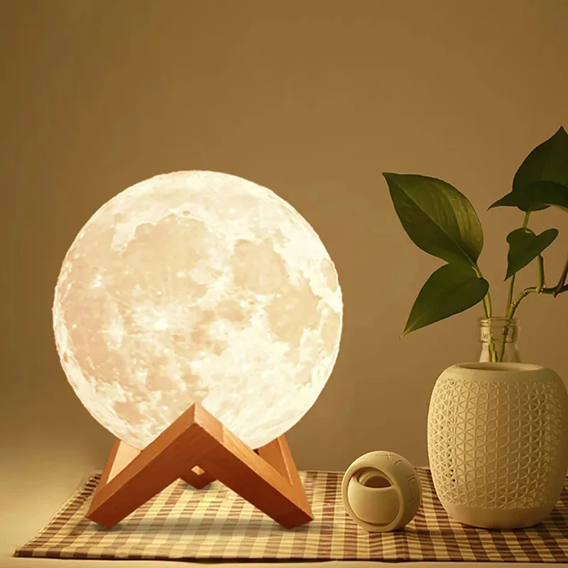 Bedroom Decor Sleep Light Kids Night Light Led Moon Lamp With Stand 3D Moon Lighting Projector Print Starry Lamp Table Lamp
Bedroom Decor Sleep Light Kids Night Light Led Moon Lamp With Stand 3D Moon Lighting Projector Print Starry Lamp Table Lamp