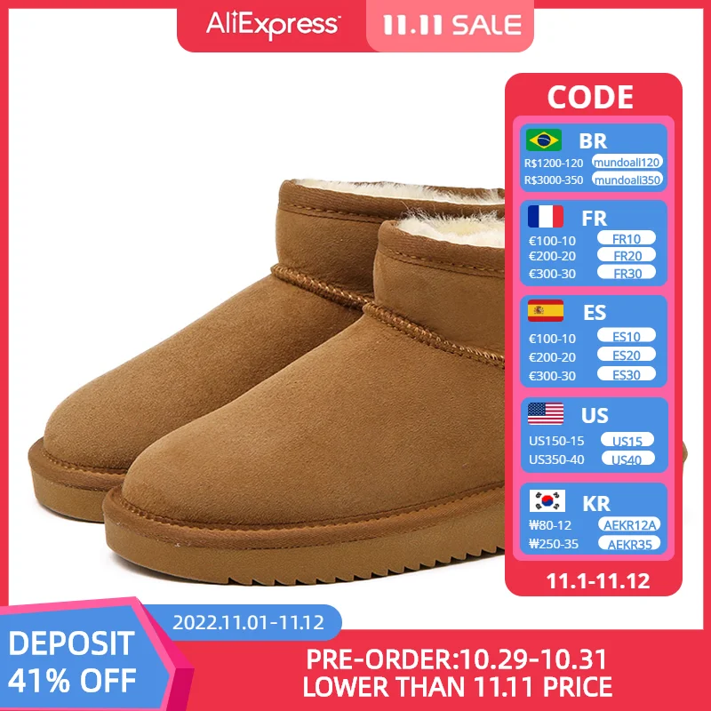New Snow Boot Style Short Mini Winter Sheepskin Boots Women Waterproof Natural Wool Ankle Boots Fur Lined Ankle Warm Flat Shoes
New Snow Boot Style Short Mini Winter Sheepskin Boots Women Waterproof Natural Wool Ankle Boots Fur Lined Ankle Warm Flat Shoes