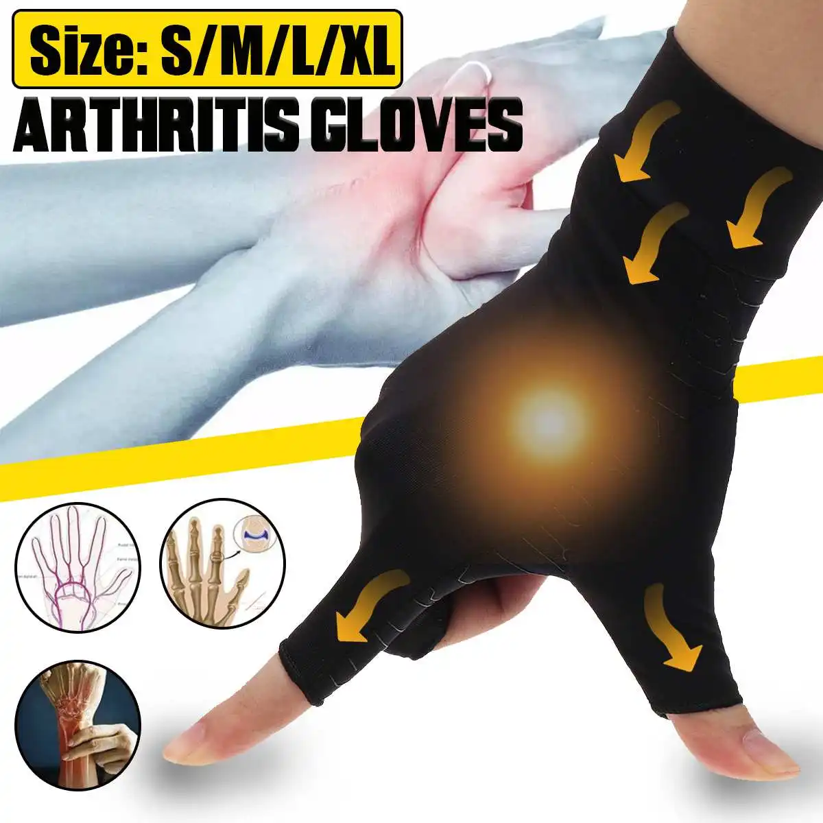 Compression Gloves Hand Copper Arthritis Gloves Joint Pain Relief Full Finger Anti-slip Therapy Gloves For Womens Mens
Compression Gloves Hand Copper Arthritis Gloves Joint Pain Relief Full Finger Anti-slip Therapy Gloves For Womens Mens