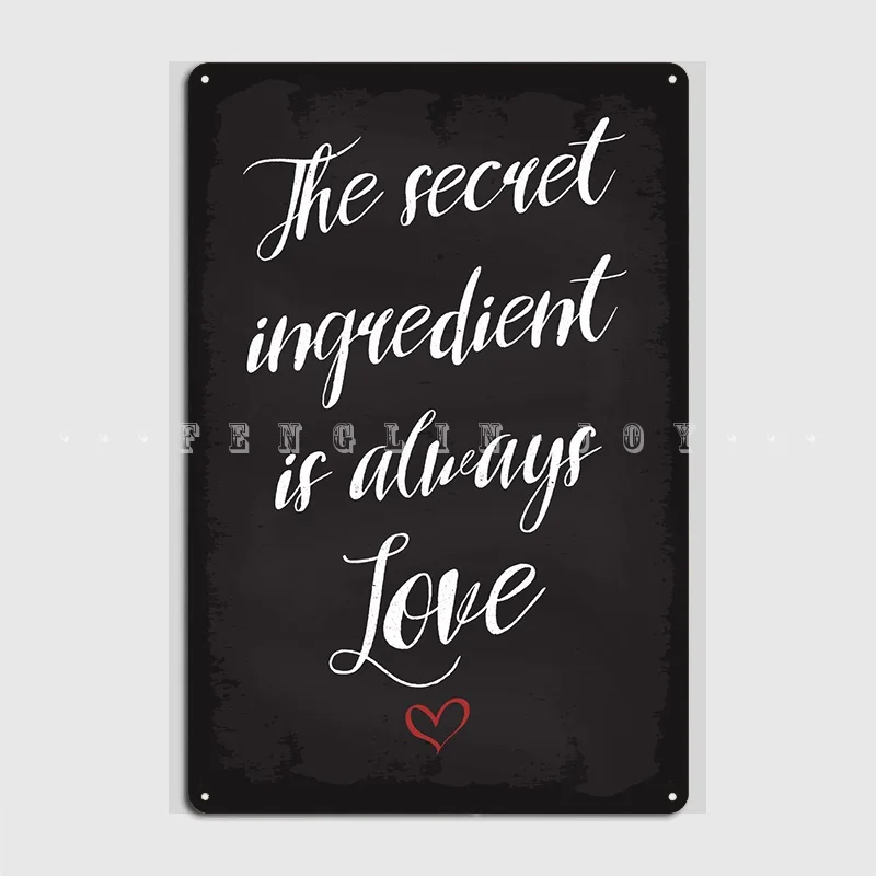 The Secret Ingredient Love Metal Plaque Poster Club Party Home Custom Mural Painting Tin Sign Posters
The Secret Ingredient Love Metal Plaque Poster Club Party Home Custom Mural Painting Tin Sign Posters