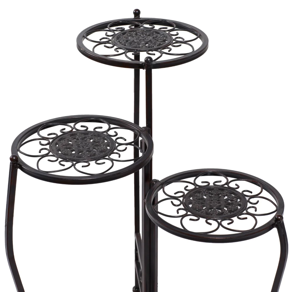 New Plant Shelves 20" X 15" X 24" 3 Tier Black Metal Indoor Outdoor Floral Plant Stand
New Plant Shelves 20" X 15" X 24" 3 Tier Black Metal Indoor Outdoor Floral Plant Stand