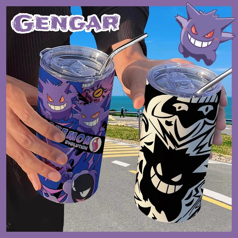 Кофейная чашка Pokemon Gengar термос из нержавеющей стали 304 двухслойная кулер