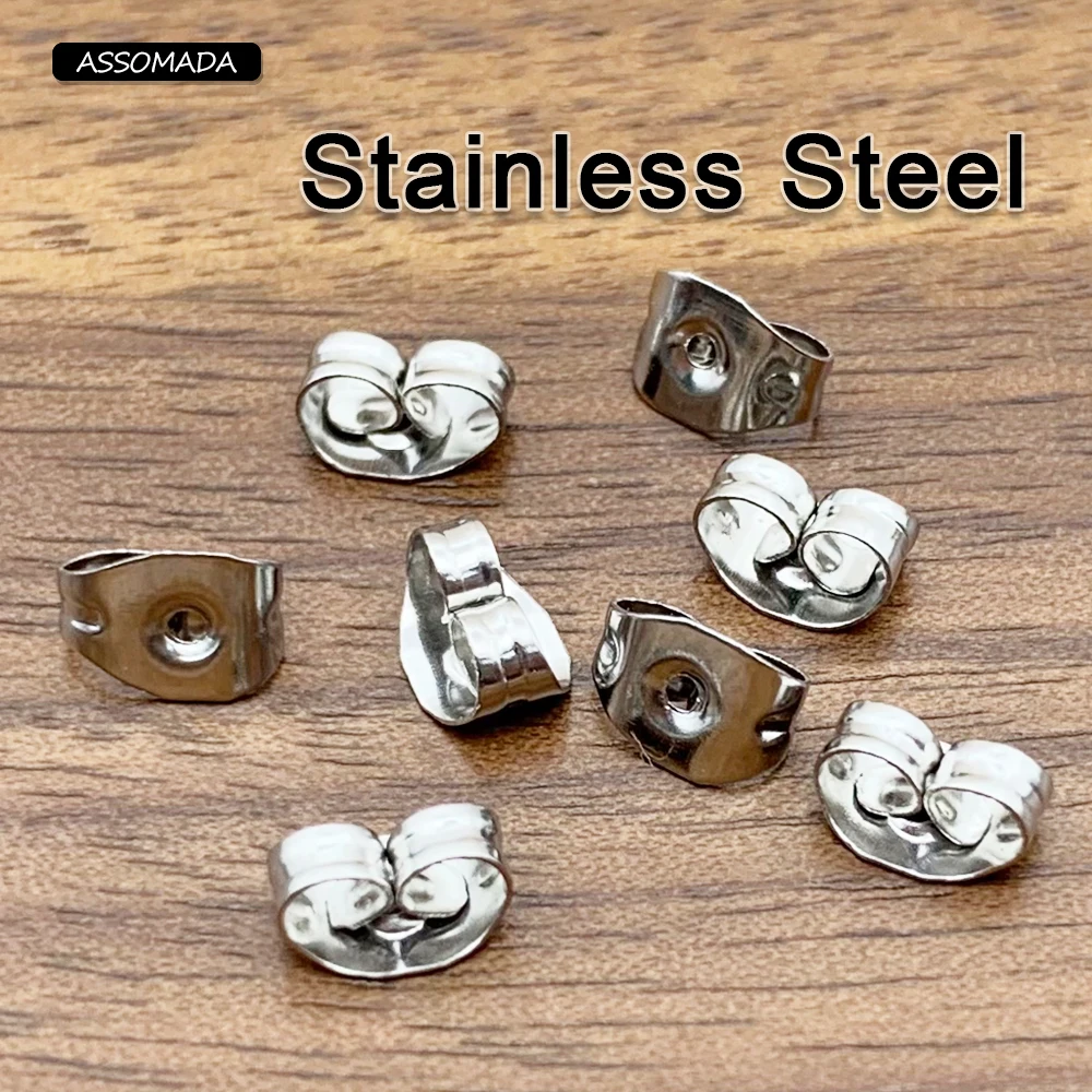 100pcs Stainless Steel Earring Back Fit Stud Earrings Clasp Earring Stopper Ear Plug Back DIY Jewelry Finding Accessories
100pcs Stainless Steel Earring Back Fit Stud Earrings Clasp Earring Stopper Ear Plug Back DIY Jewelry Finding Accessories