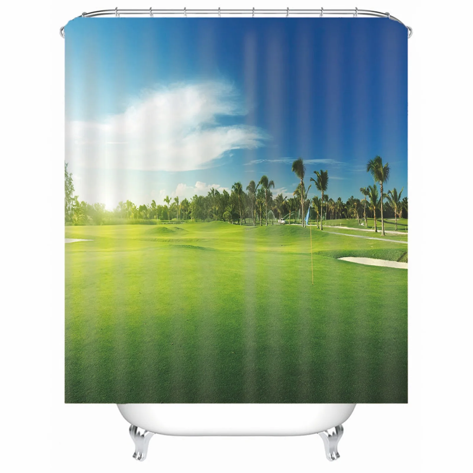 Shower Curtain Mildew Resistant Waterproof Polyester Grassland Green Mold For Bathroom With Rustproof Grommets Hooks
Shower Curtain Mildew Resistant Waterproof Polyester Grassland Green Mold For Bathroom With Rustproof Grommets Hooks