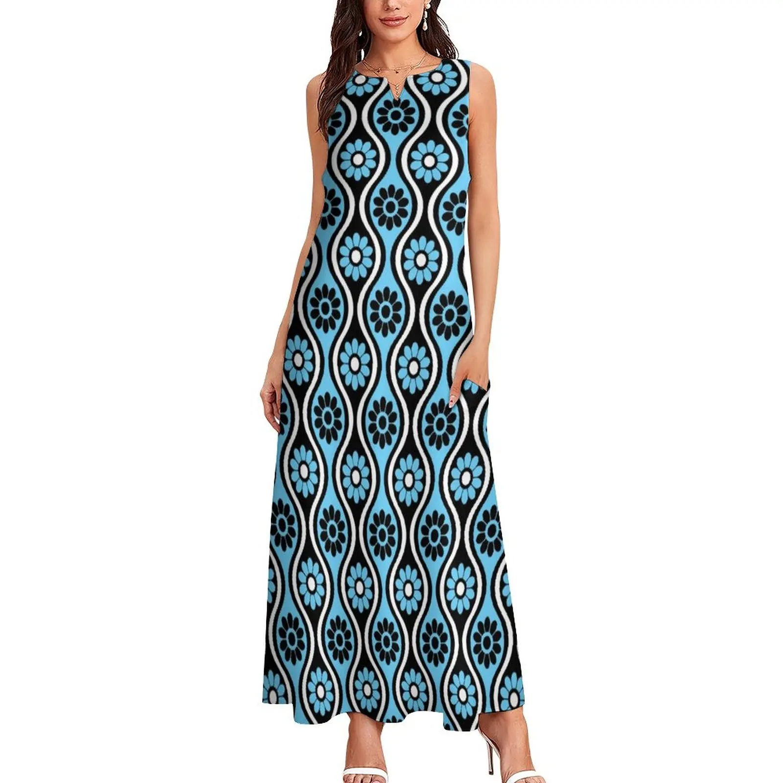 Retro 70S Style Dress Vintage Blue Pattern Cute Maxi Dress Korean Fashion Bohemia Long Dresses V Neck Print Vestidos 3XL 4XL 5XL
Retro 70S Style Dress Vintage Blue Pattern Cute Maxi Dress Korean Fashion Bohemia Long Dresses V Neck Print Vestidos 3XL 4XL 5XL