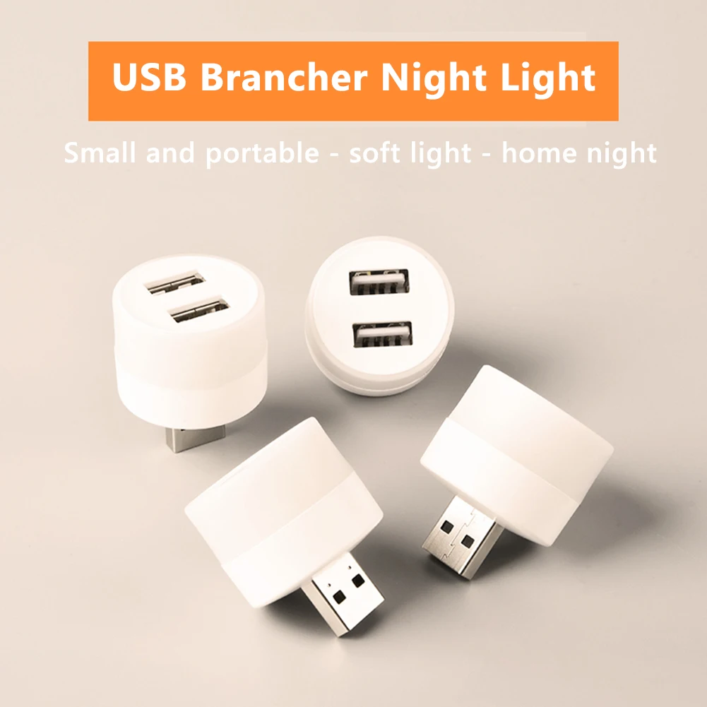 USB LED Light 1-to-2 USB Splitter Eye Protection Reading Light 5V 1A Plug-and-Play Bedroom Outdoor Emergency Round Night Light
USB LED Light 1-to-2 USB Splitter Eye Protection Reading Light 5V 1A Plug-and-Play Bedroom Outdoor Emergency Round Night Light