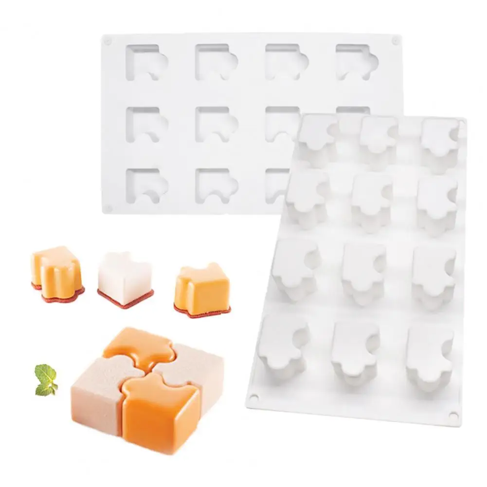 Dessert Mold Puzzle Design Reusable Silicone Mold 12/20 Cavities Baking Mold Non-stick Baking Soap Mold Kitchen Supplies 
Dessert Mold Puzzle Design Reusable Silicone Mold 12/20 Cavities Baking Mold Non-stick Baking Soap Mold Kitchen Supplies