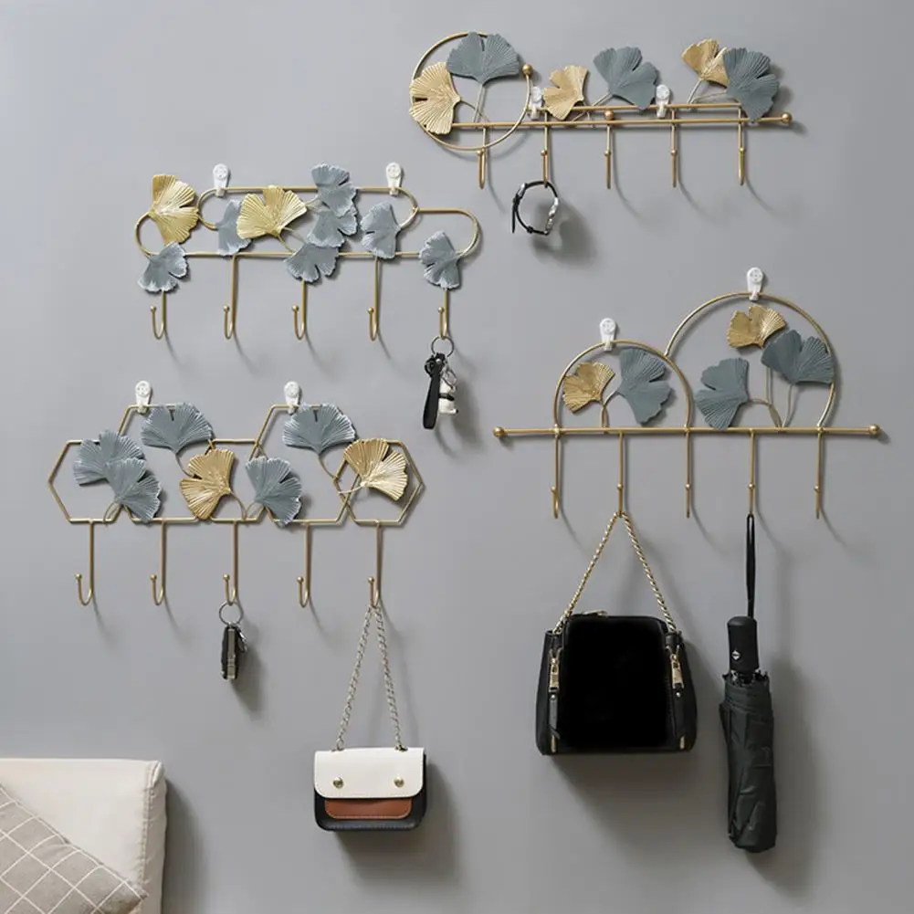 Creative Iron Hanger Rack Wall Mounted Modern Mental Exquisite Ginkgo Leaf Shape Stylish Hanging Hook Household Supplies
Creative Iron Hanger Rack Wall Mounted Modern Mental Exquisite Ginkgo Leaf Shape Stylish Hanging Hook Household Supplies
