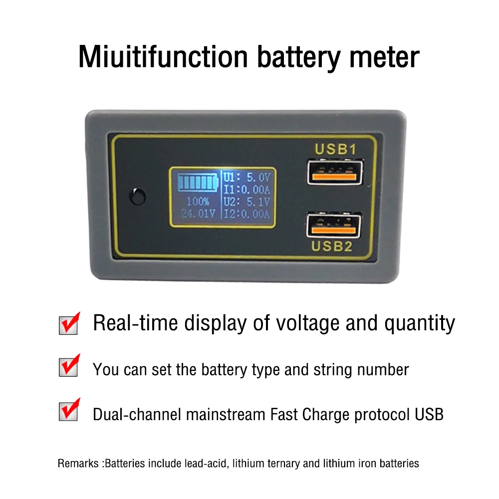 DC 6-30V Digital Voltmeter 12V Car Voltage Meter Volt Tester Lead Acid Battery Capacity Tester Panel Monitor Detector Motorcycle
DC 6-30V Digital Voltmeter 12V Car Voltage Meter Volt Tester Lead Acid Battery Capacity Tester Panel Monitor Detector Motorcycle