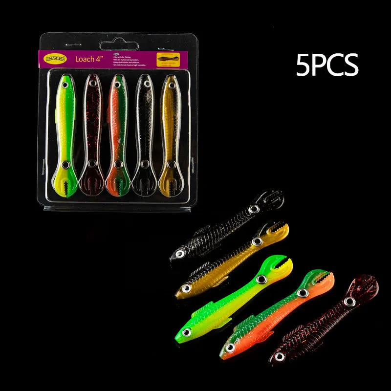 5pcs Soft Bait Artificial Soft Loach Fishing Lure T-Tail Soft Bait Bionic Bait Swimming Lures
5pcs Soft Bait Artificial Soft Loach Fishing Lure T-Tail Soft Bait Bionic Bait Swimming Lures