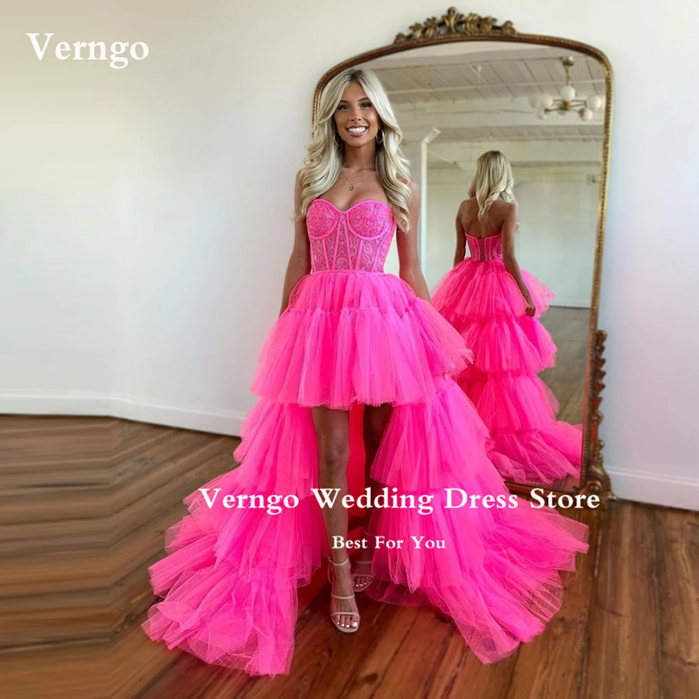 Платье для выпускного вечера Verngo розовое, короткое, длинное, с оборками в несколько рядов, из фатина, с открытой спиной, для выпускного вечера
Платье для выпускного вечера Verngo розовое, короткое, длинное, с оборками в несколько рядов, из фатина, с открытой спиной, для выпускного вечера