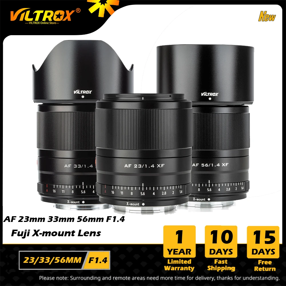 

Viltrox 23mm 33mm 56mm 13mm F1.4 Lens Auto Focus Large Aperture Portrait Lenses for Fujifilm Fuji X Mount Camera Lens X-T4 X-T30