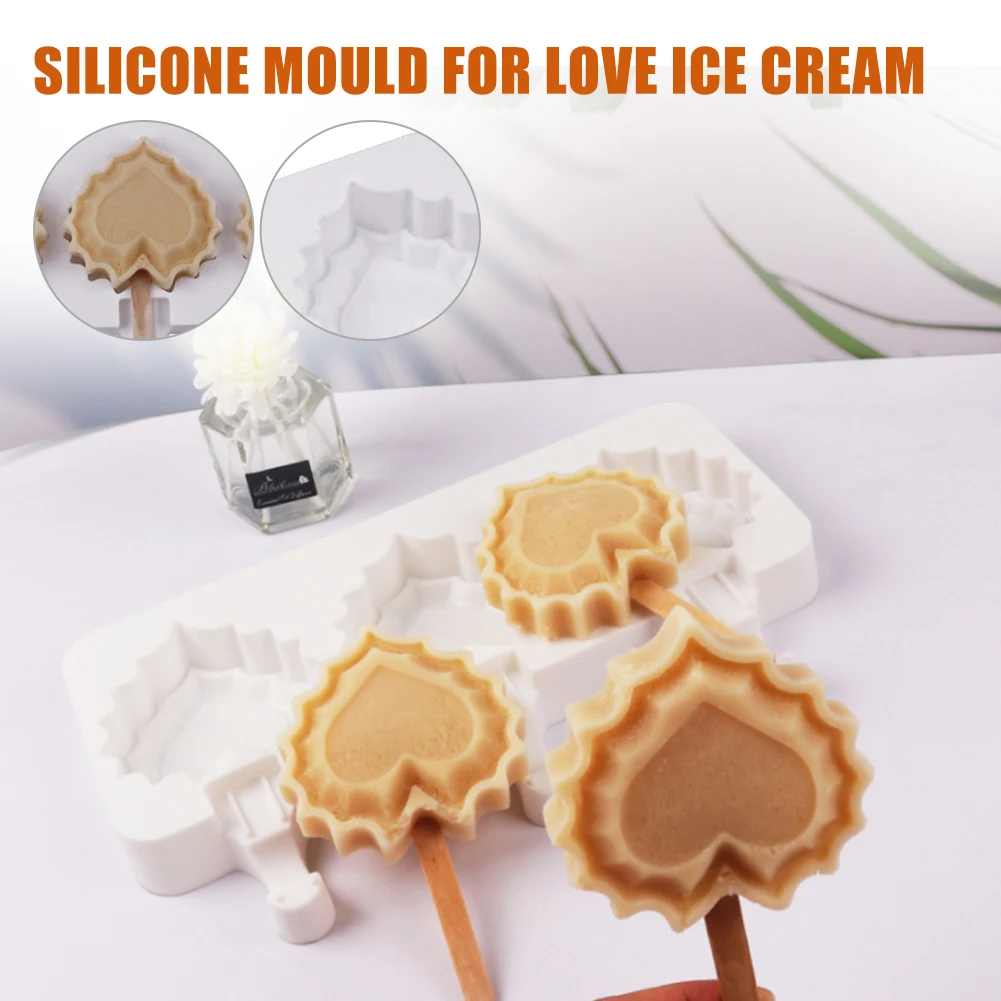 Love Silicone Ice Cream Mold DIY Chocolate Popsicle Mold Reusable Ice Cream Bar Pop Molds Summer Ice Dessert Tools with Cover
Love Silicone Ice Cream Mold DIY Chocolate Popsicle Mold Reusable Ice Cream Bar Pop Molds Summer Ice Dessert Tools with Cover