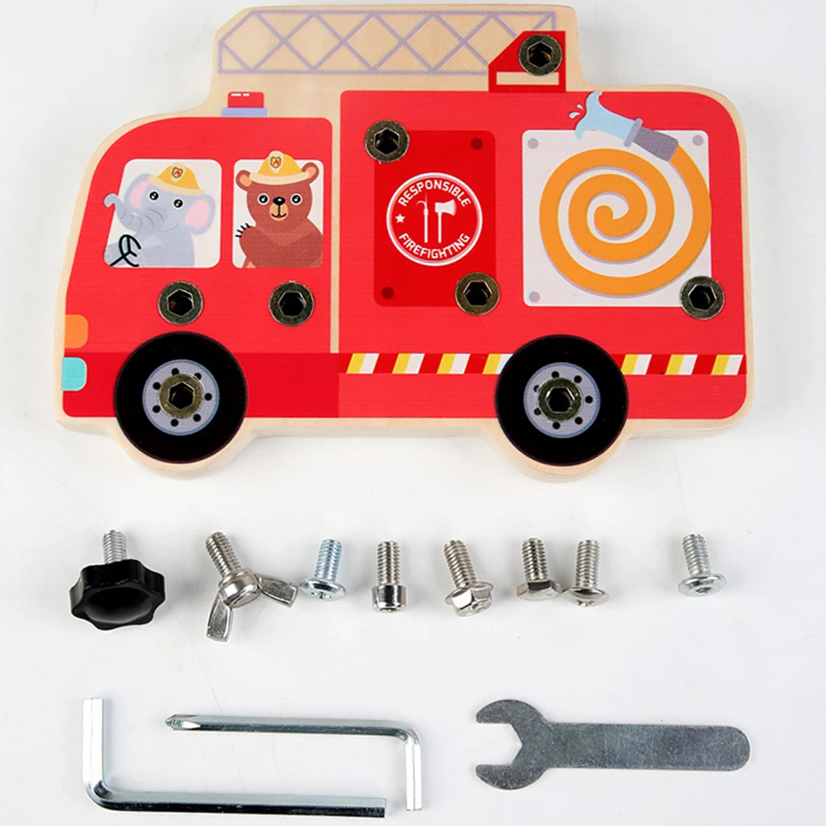 new Toddler Montessori Busy Board Wooden Fire Truck Board Portable Screw Board Toy Children Learning Activities Board Toy Kids
new Toddler Montessori Busy Board Wooden Fire Truck Board Portable Screw Board Toy Children Learning Activities Board Toy Kids