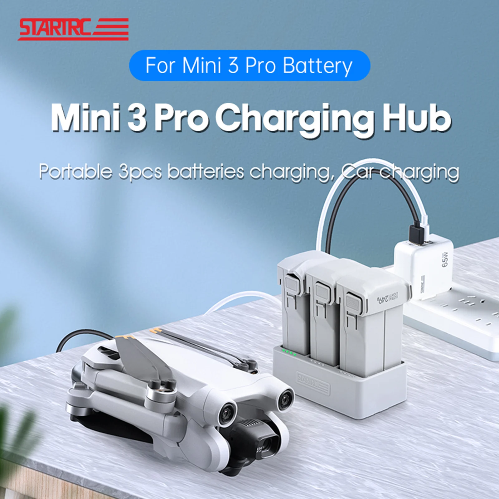 For DJI Mini 3 Pro 3 Solts Battery Charger Intelligent Flight Battery Two Way Charging Hub Mini 3 Pro Drone Accessories 
For DJI Mini 3 Pro 3 Solts Battery Charger Intelligent Flight Battery Two Way Charging Hub Mini 3 Pro Drone Accessories