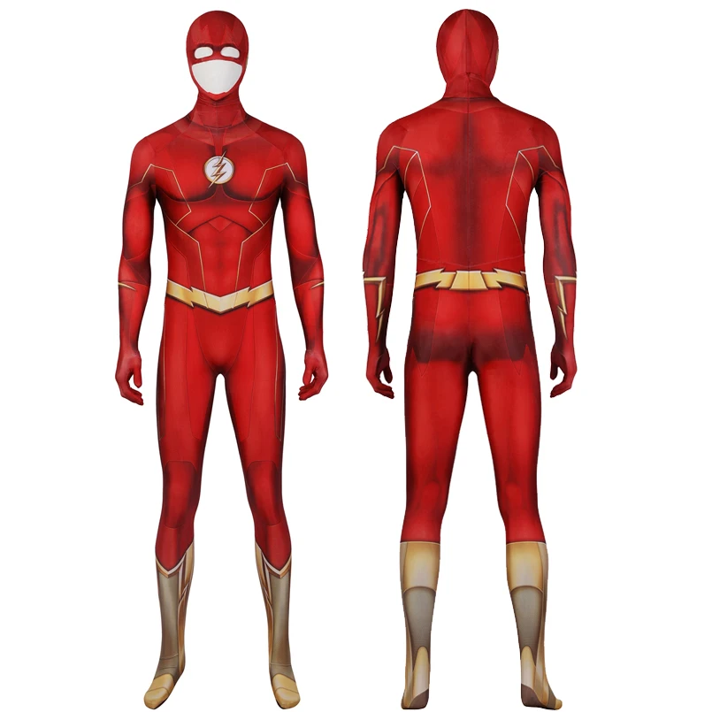 Halloween Superhero Season 8 Barry Allen Cosplay 3D Printing Jumpsuit Fancy Hero Zentai Adult Battle Costume with Mask
Halloween Superhero Season 8 Barry Allen Cosplay 3D Printing Jumpsuit Fancy Hero Zentai Adult Battle Costume with Mask