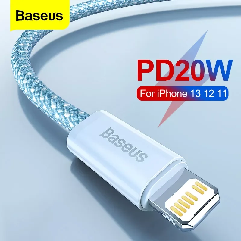 Baseus 20W PD Fast Charging Cable for iPhone 13 12 11 Pro Xs Max XR USB Type C to Lighting Cable for iPad Data Cord Charger Wire
Baseus 20W PD Fast Charging Cable for iPhone 13 12 11 Pro Xs Max XR USB Type C to Lighting Cable for iPad Data Cord Charger Wire