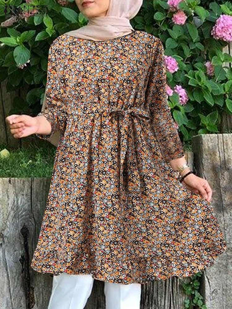 Spring Long Sleeve Floral Printed Abaya Tops ZANZEA Women Vintage Muslim Blouse Tunic Casual Dubai Turkey Hijab Shirt Blusas
Spring Long Sleeve Floral Printed Abaya Tops ZANZEA Women Vintage Muslim Blouse Tunic Casual Dubai Turkey Hijab Shirt Blusas