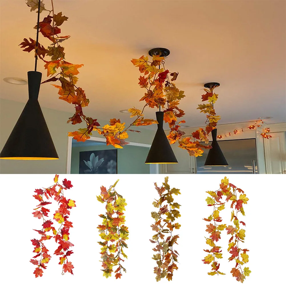 1pcs 170cm Artificial Autumn Fall Maple Leaves Reusable Maple Garland Garland Hanging Plant For Party Wedding Decoration
1pcs 170cm Artificial Autumn Fall Maple Leaves Reusable Maple Garland Garland Hanging Plant For Party Wedding Decoration