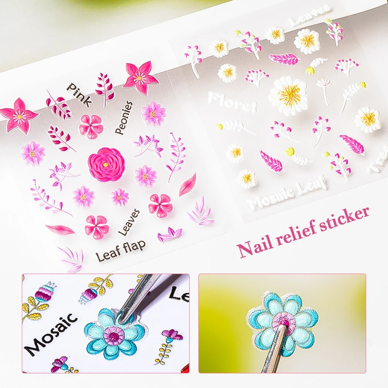 5D Engraved Nail Sticker Embossed Flower Leaves Water Decals Floral Butterfly Slider For Nails Spring Nail Art Decoration
5D Engraved Nail Sticker Embossed Flower Leaves Water Decals Floral Butterfly Slider For Nails Spring Nail Art Decoration