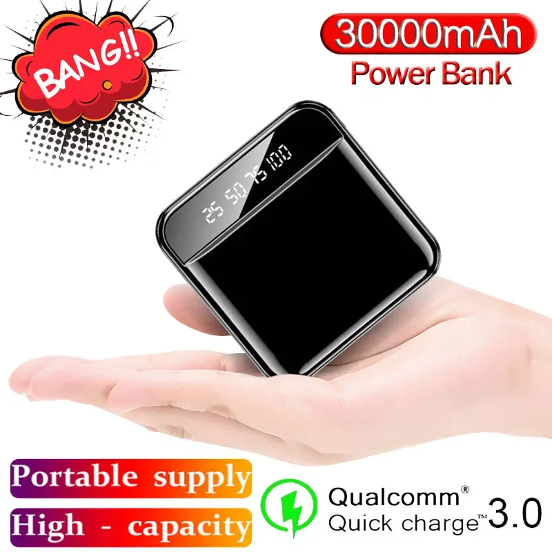 30000mAh power bank portable external battery charger for iPhone mini power bank Tpye-C LED digital display
30000mAh power bank portable external battery charger for iPhone mini power bank Tpye-C LED digital display