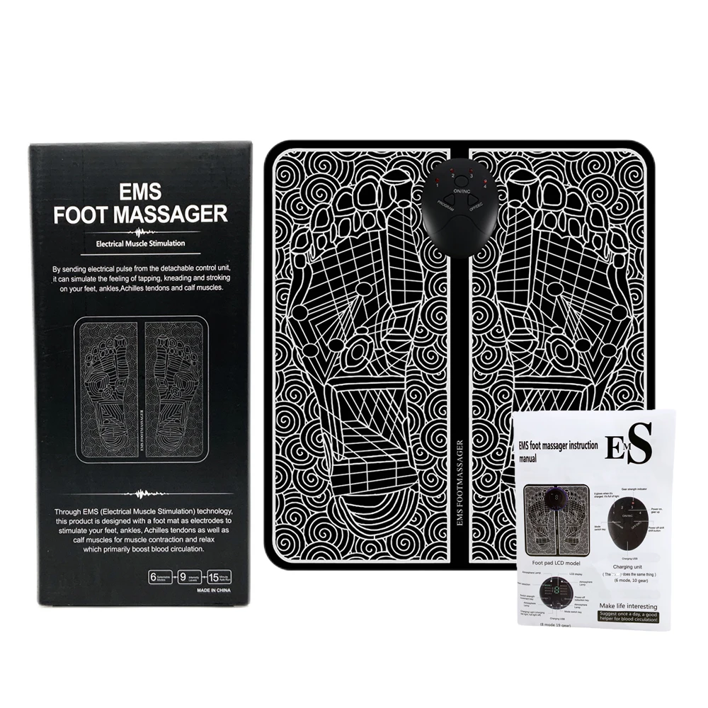 EMS Foot Massager Pad Pulse Physiotherapy Micro-current Electric Feet Massage Mat Muscle Stimulator Relieve Pain Health Care
EMS Foot Massager Pad Pulse Physiotherapy Micro-current Electric Feet Massage Mat Muscle Stimulator Relieve Pain Health Care