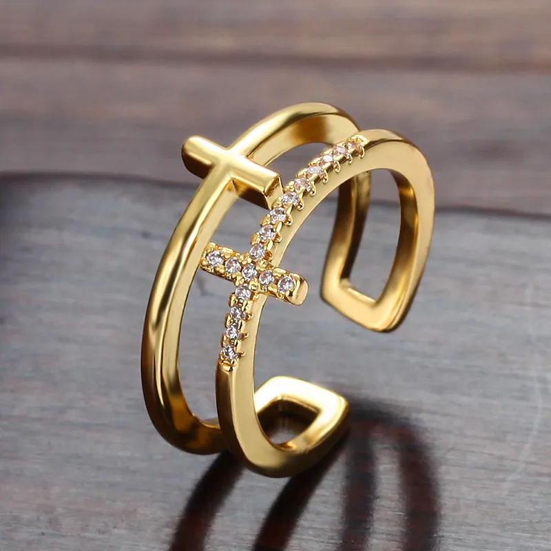 Retro Punk Hip Hop Cross Ring Finger To My Daughter Double Adjustable Finger Knuckle Ring Fashion Jewelry Anniversary Gift Women
Retro Punk Hip Hop Cross Ring Finger To My Daughter Double Adjustable Finger Knuckle Ring Fashion Jewelry Anniversary Gift Women