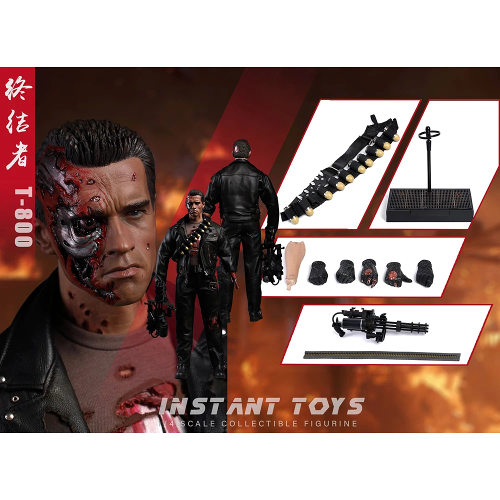 INST ANT TOYS IT-001 1/4 T800 Arnold Schwarzenegger Figure Model 12'' Male Soldier Action Figure Body Doll Full Set Toy
INST ANT TOYS IT-001 1/4 T800 Arnold Schwarzenegger Figure Model 12'' Male Soldier Action Figure Body Doll Full Set Toy