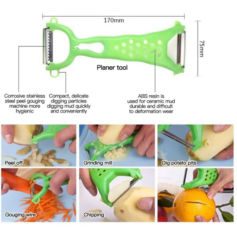 1PC Multi-Function Vegetable Fruit Peeler Grater Hand Slicer Cutter Cucumber Carrot Potato Knife Kitchen Tools Random Color
1PC Multi-Function Vegetable Fruit Peeler Grater Hand Slicer Cutter Cucumber Carrot Potato Knife Kitchen Tools Random Color
