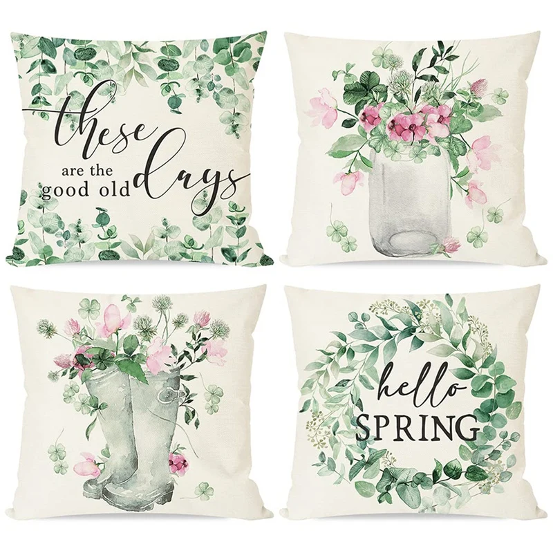 Practical Spring Pillow Covers 18X18 Set Of 4 Farmhouse Throw Pillows Cases Spring Decorations Cushion Covers For Home Couch
Practical Spring Pillow Covers 18X18 Set Of 4 Farmhouse Throw Pillows Cases Spring Decorations Cushion Covers For Home Couch