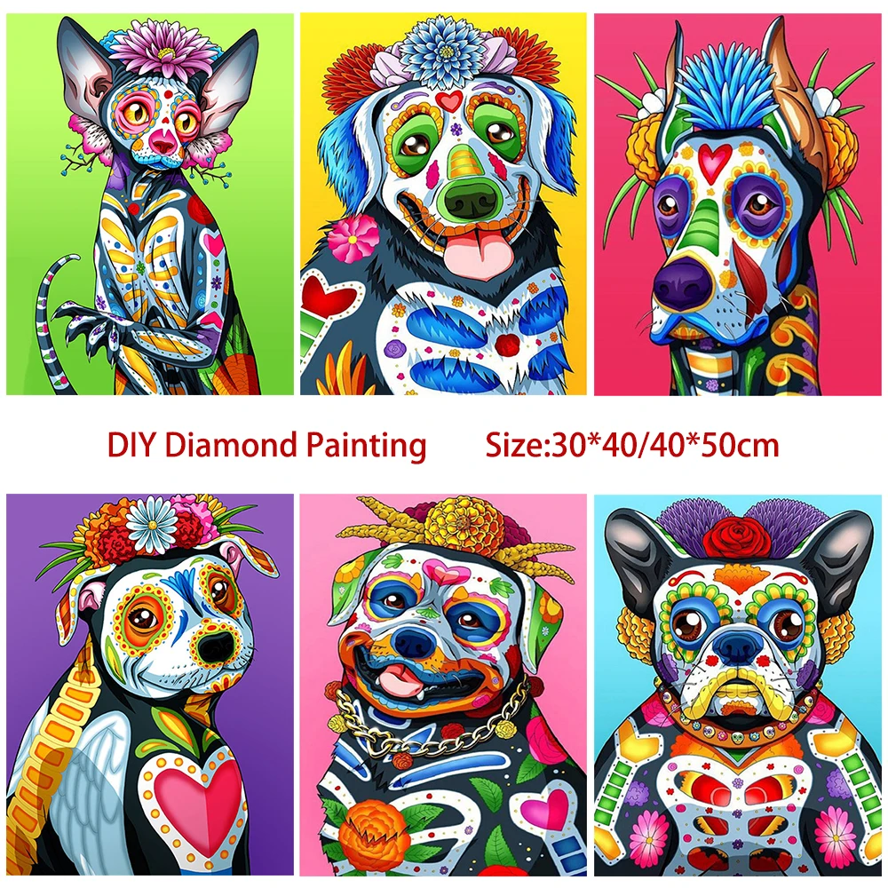 DIY 5D Diamond Painting Colorful dog Animals Picture Cross Stitch Kit Full Drill Embroidery Mosaic Art Picture of Rhinestones
DIY 5D Diamond Painting Colorful dog Animals Picture Cross Stitch Kit Full Drill Embroidery Mosaic Art Picture of Rhinestones