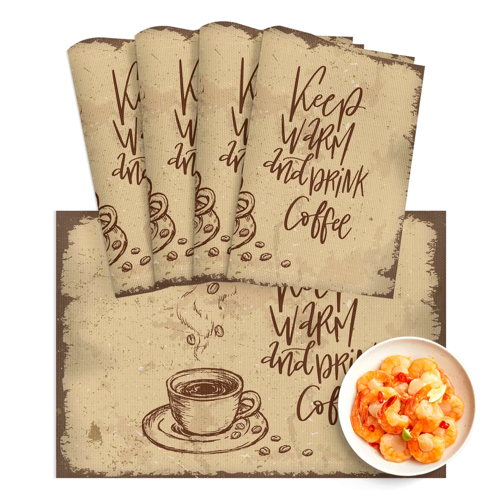 4/6Pcs Table Mat Coffee Retro Style Bowl Pad Coaster Set Washable PVC Dining Table Placemats Home Decoration Kitchen Accessories
4/6Pcs Table Mat Coffee Retro Style Bowl Pad Coaster Set Washable PVC Dining Table Placemats Home Decoration Kitchen Accessories