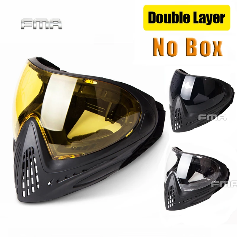 FMA F1 Full Face Mask With Double Layer Lens Adjustable Outdoor Paintball Mask Airsoft Safety Protective Anti-fog Goggle Mask
FMA F1 Full Face Mask With Double Layer Lens Adjustable Outdoor Paintball Mask Airsoft Safety Protective Anti-fog Goggle Mask