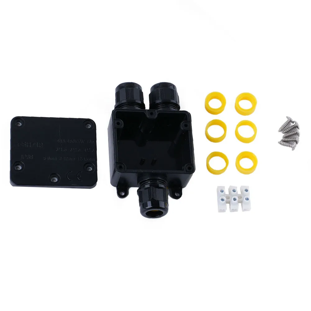Case Junction Box 24A 3 Way 450V 54X 29X 27mm Accessories Antistatic Black Dustproof IP68 PC T85 ℃ - 110 ℃ Durable
Case Junction Box 24A 3 Way 450V 54X 29X 27mm Accessories Antistatic Black Dustproof IP68 PC T85 ℃ - 110 ℃ Durable