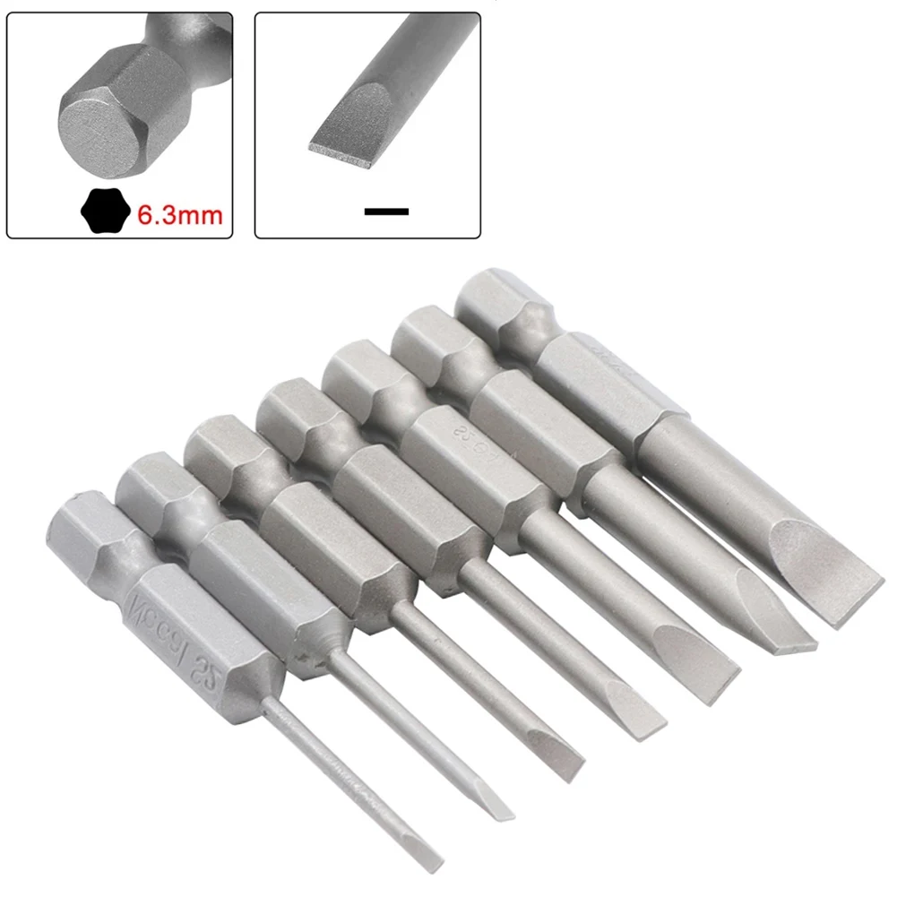 7pcs Slotted Tip Screwdrivers Bits 1.6-6.0mm Flat Head Hand Drill Bit Screw Magnetic Electric Screwdriver Set Repair Tools
7pcs Slotted Tip Screwdrivers Bits 1.6-6.0mm Flat Head Hand Drill Bit Screw Magnetic Electric Screwdriver Set Repair Tools