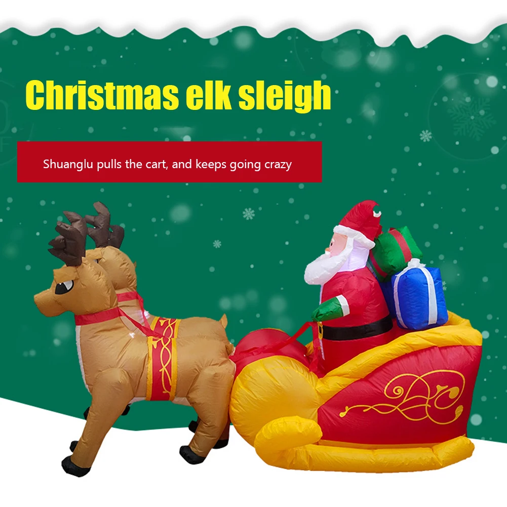 Christmas Inflatable Model Prop Elk Pulling Sled Festive Atmosphere Xmas Decoration LED Luminous Festive Atmosphere Scene Layout
Christmas Inflatable Model Prop Elk Pulling Sled Festive Atmosphere Xmas Decoration LED Luminous Festive Atmosphere Scene Layout