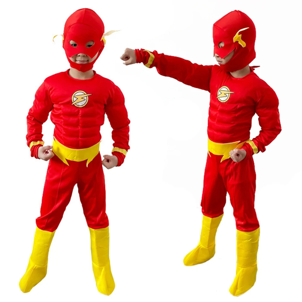 Kids The Flash Muscle Costume Halloween Carnival Party Cosplay Clothing Boys Girls Christmas New Year Fancy Dress Up Jumpsuits
Kids The Flash Muscle Costume Halloween Carnival Party Cosplay Clothing Boys Girls Christmas New Year Fancy Dress Up Jumpsuits