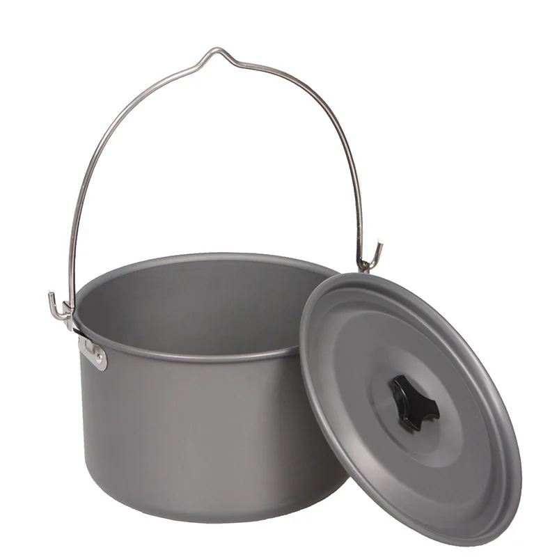 3-6 Person Outdoor Camping Picnic Hanging Pots Aluminum Alloy Pot For Cookware Tableware
3-6 Person Outdoor Camping Picnic Hanging Pots Aluminum Alloy Pot For Cookware Tableware