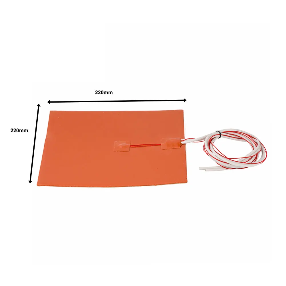 

Silicone Heating Pad Flexible Waterproof Heating Mats 300x300mm/220x220mm 110 V For 3D Printer Parts Hot Bed Quick Heat