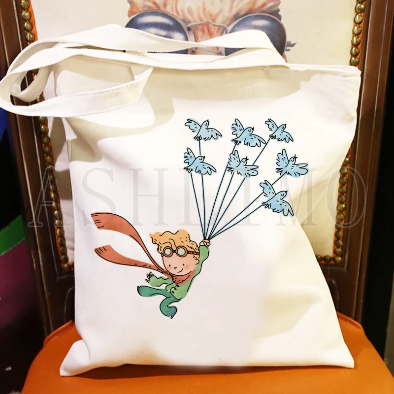 New Cute Little Prince Shopping Bag Casual Tote Bag Aesthetic For Women Handbag Canvas Shopper Bag High Capacity Hand Cloth Bag
New Cute Little Prince Shopping Bag Casual Tote Bag Aesthetic For Women Handbag Canvas Shopper Bag High Capacity Hand Cloth Bag