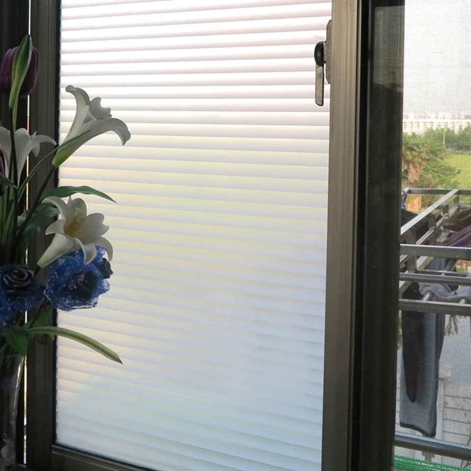 45*200 cm Louver pattern Opaque Frosted Window Films Vinyl Static Cling Self adhesive Privacy Glass Stickers for home bathroom 
45*200 cm Louver pattern Opaque Frosted Window Films Vinyl Static Cling Self adhesive Privacy Glass Stickers for home bathroom