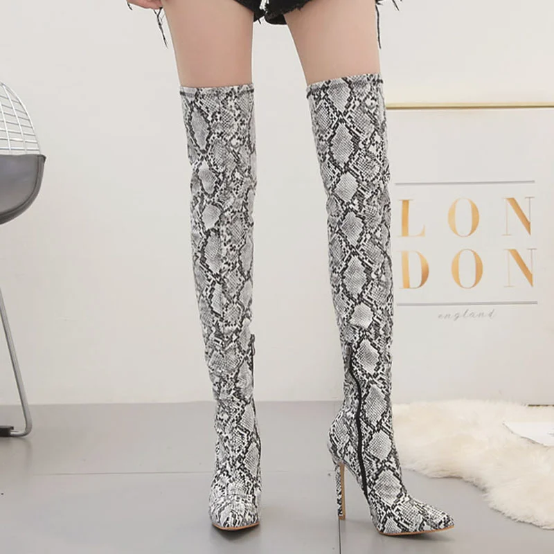 2022 High Pointed Thin Heels Knee Large Snake Skin Boots Children Women Shoes White Boots Heels Shoes for Women
2022 High Pointed Thin Heels Knee Large Snake Skin Boots Children Women Shoes White Boots Heels Shoes for Women