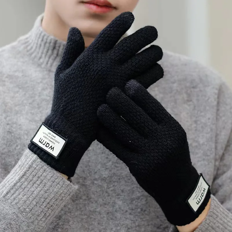 Winter Men Knitted Gloves Touchscreen High Quality Male Mitten Thicken Warm Wool Cashmere Solid Men Business Gloves Autumn
Winter Men Knitted Gloves Touchscreen High Quality Male Mitten Thicken Warm Wool Cashmere Solid Men Business Gloves Autumn