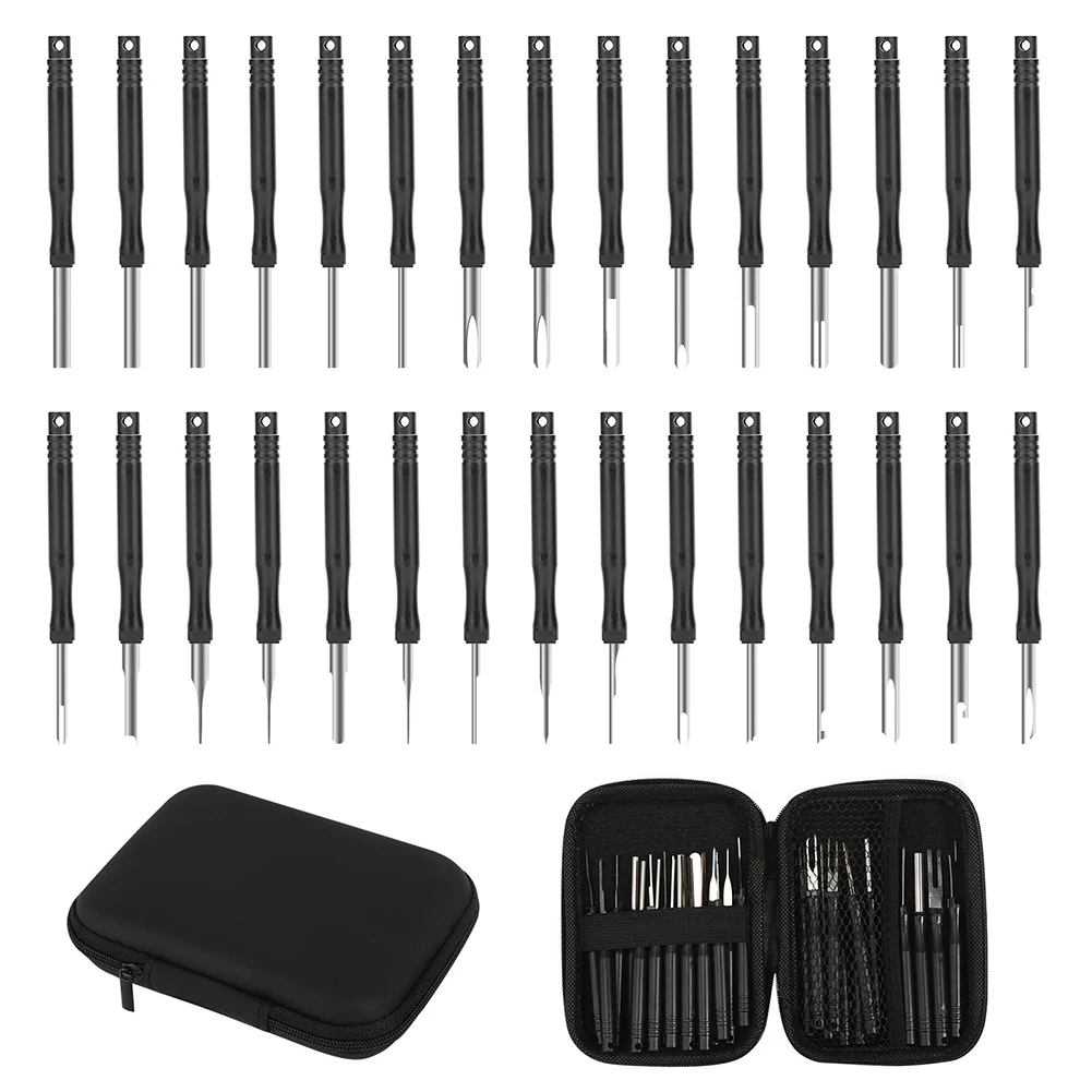 

Car Removal Tool Hand Tools With Box 30Pcs/set Car Cable Plug Ergonomic Handle Key Tools Pin Extractor Removal Tool