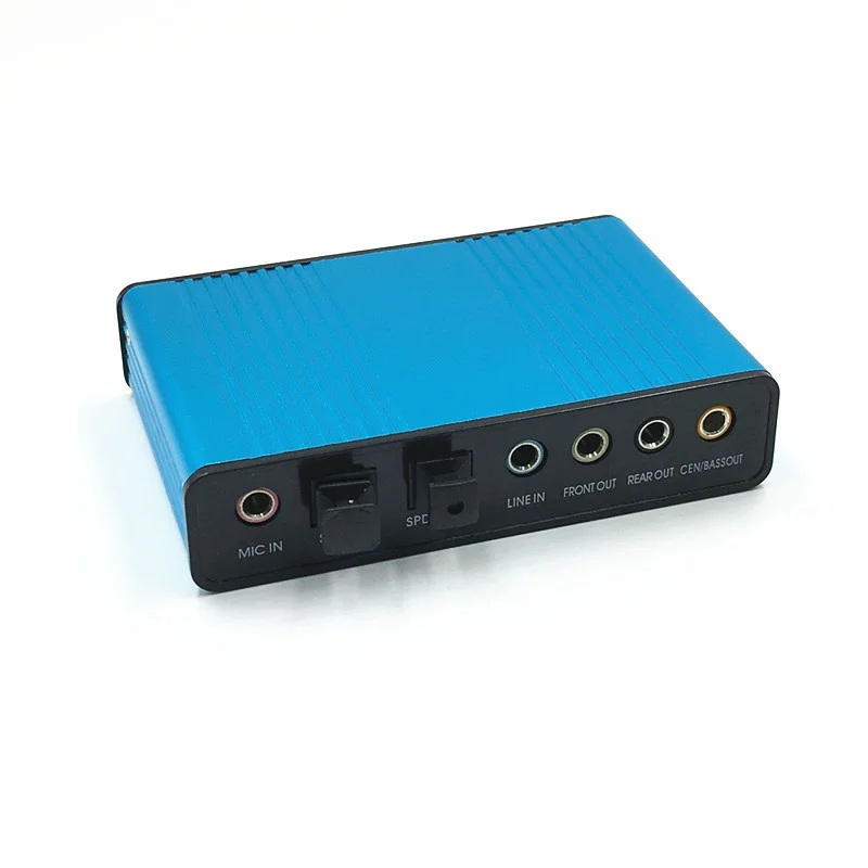 

USB Aluminum External Sound Card, for Network Chat, Game Recording, Karaoke Mixing, 7.1/5.1 Optical Audio Card