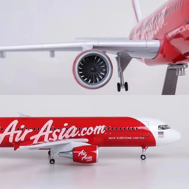 47 см масштаб 1/80 AirAsia A320-200 Airbus модель самолета коллекция моделей самолетов подарок